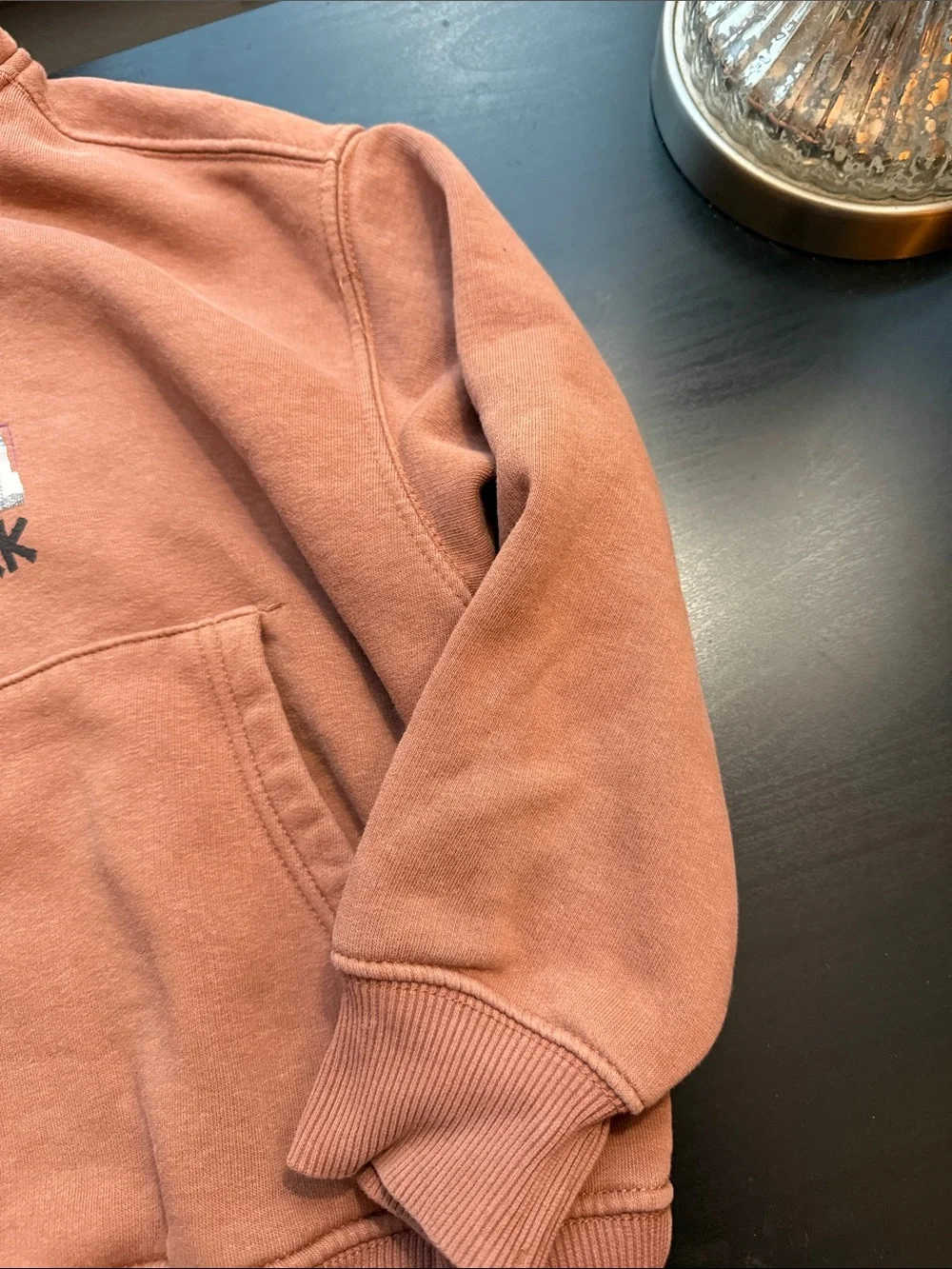 Zara Rust Brown New York Graphic Hoodie